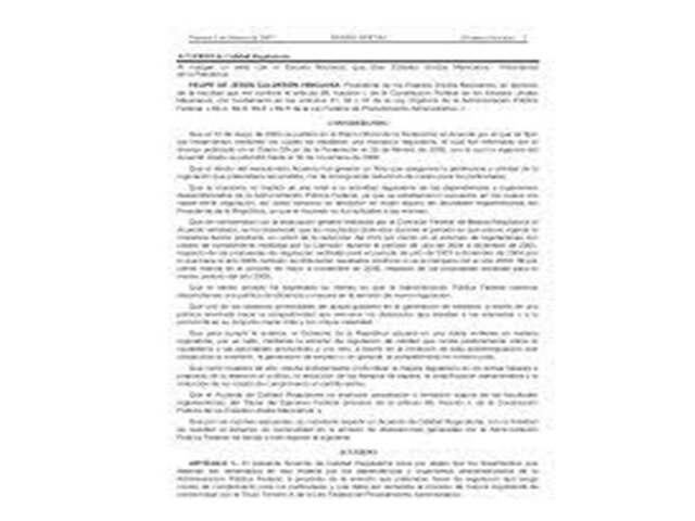 Acuerdo de Calidad Regulatoria (ACR)