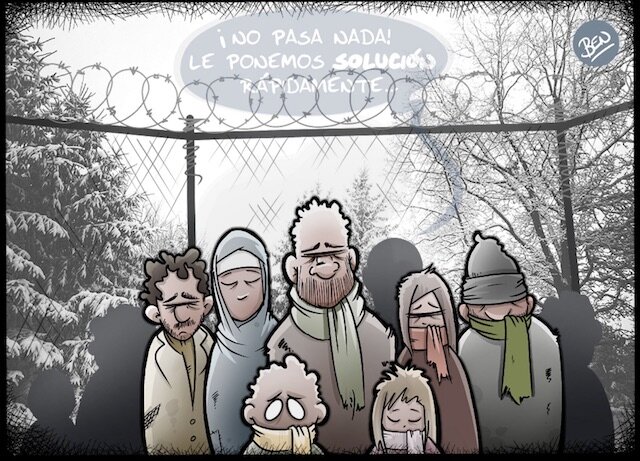 Refugiados o Desplazados.