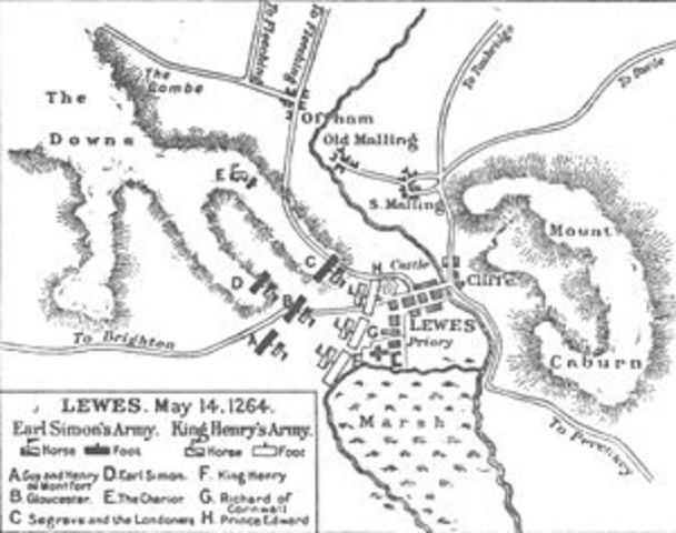 Battle of Lewes, Montfort captures Henery III and sons