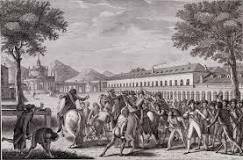 Motín de Aranjuez, destitución de Godoy y abdicación de Carlos IV en Fernando VII.