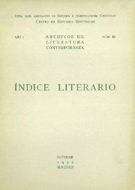 Índice Literario