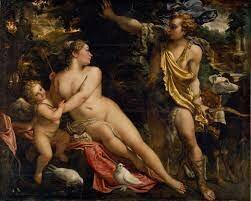 "Venus, Adonis y Cupido" artelana (Carracci)