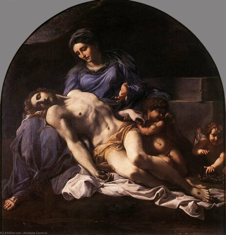 "Piedad" artelana (Carracci)