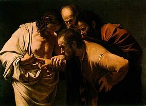"La incredulidad de Santo Tomás" artelana (Caravaggio)