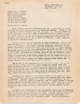 MLK's Letter From Birmingham Jail