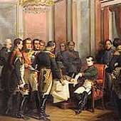 Tratado de Fontainebleau para el reparto de Portugal entre España y Francia.