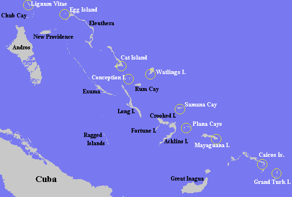Cristobal Colón llega a la isla de Guanahaní