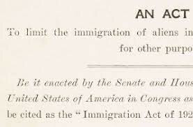 Immigration Act of 1924 Passed