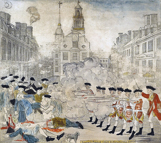 1,000's of Redcoats in Boston