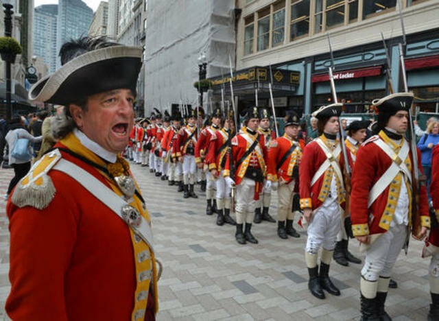 1,000's of Redcoats in Boston