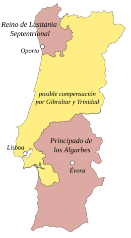 Tratado de Fontainebleau para el reparto de Portugal entre España y Francia