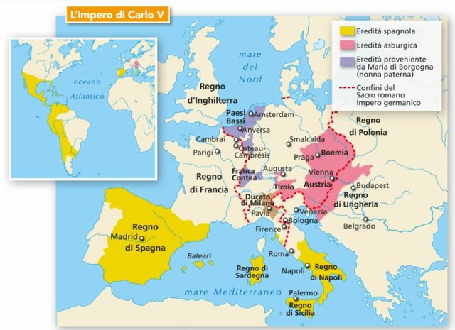 Carlo d'Asburgo a capo dell'Impero su con "non tramontava mai il Sole"