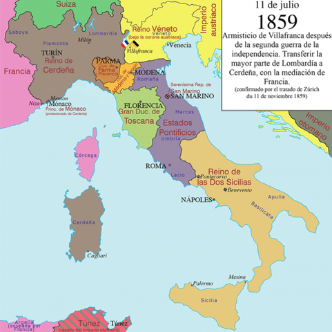 Primera fase de la unificación italiana