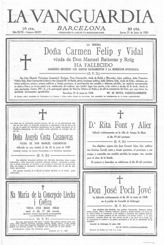 Nacimiento de mi abuela materna