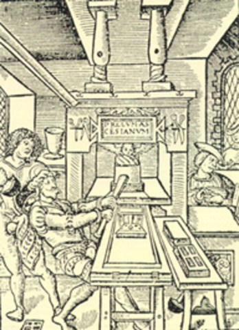 O alemão Johann Gutenberg. inventa a máquina chamada de Imprensa.