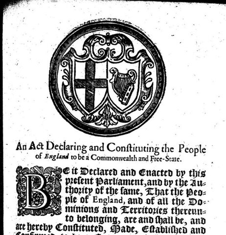 England declared as a Republic.