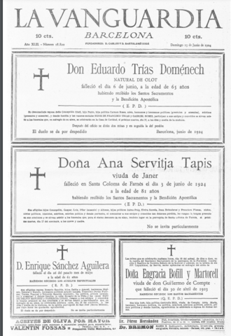 Nacimiento de mi abuela paterna