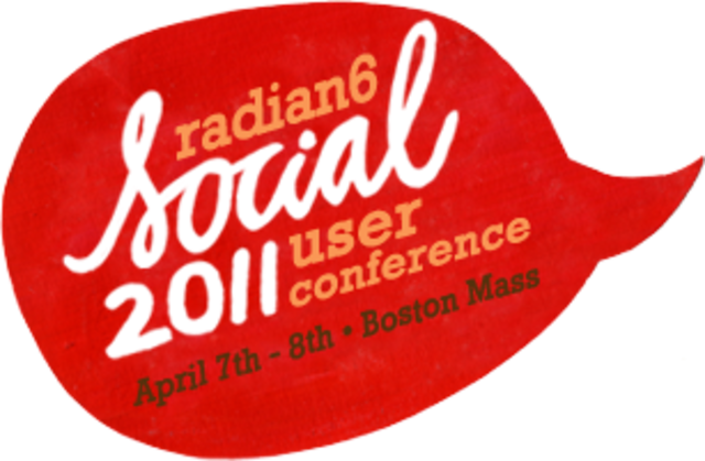Spoke at the Radian6 Social 2011 in Boston, MA