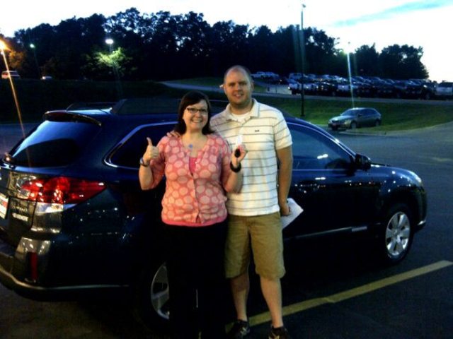 bought my first new car: outback "steakhouse" the subaru