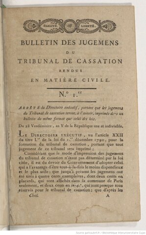 Boletín Oficial de fallos de la Corte de Casación