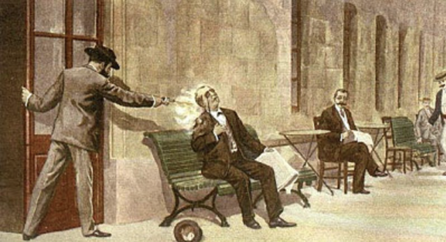 Assassinat del president del govern Cánovas deel Castillo.