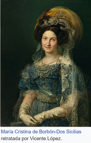 Inicio de la regencia de María Cristina