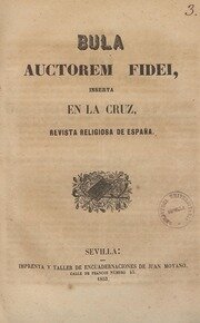 Pase regio de la bula Auctorem Fidei.