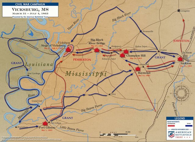 The battle of Vicksburg