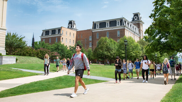 First day at University of Arkansas
