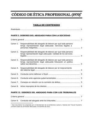 El Código de Etica