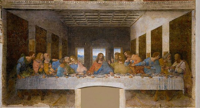 The Last Supper by Leonardo da Vinci (1495–1498)