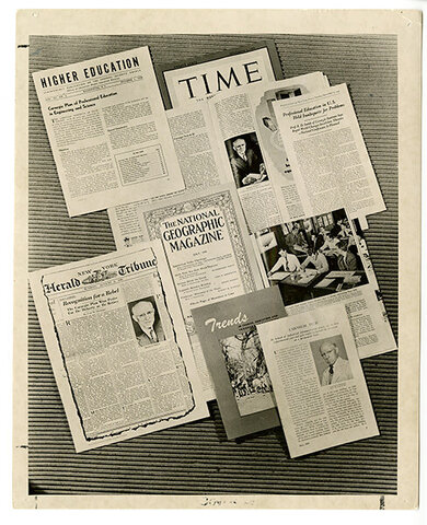 Carnegie Tech President Robert E. Doherty lays a foundation for integrated education.