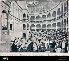 Primer parlamento italiano en Turín. Creación de Reino de Italia. Expedición de Giribaldi en Sicilia