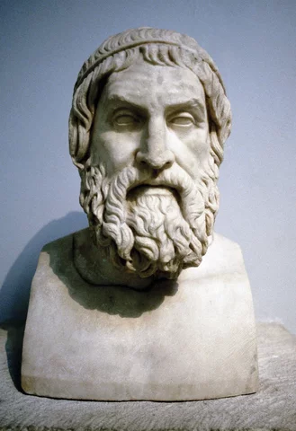Sophocles defeated the famous playwright