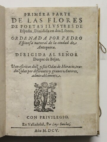 “Primera parte de las flores de poetas ilustres de España”