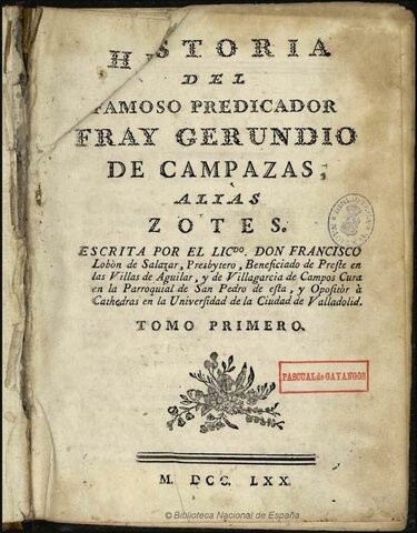 “Fray Gerundio de Campazas, alias Zotes”