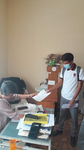 Entrega de la hoja de solicitud