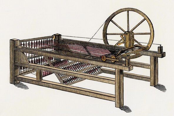James Hargreaves brevetta la spinning jenny, il primo filatoio meccanico