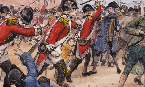 1000s  of redcoats in Boston