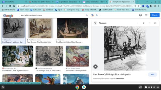 Midnight ride of paul revere