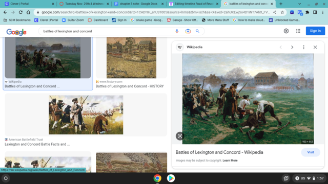 battles of lexington and concord