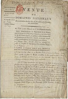 Venta dels bens de l‘esglèsia