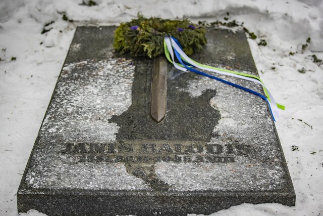 Jāņa Baloža kapa vieta.