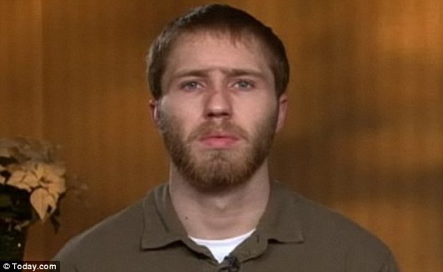 Dad speaks on camera.