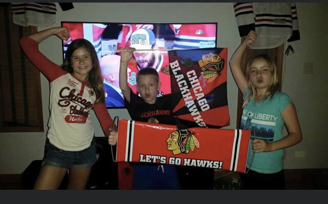Happiness- black hawks win the cup