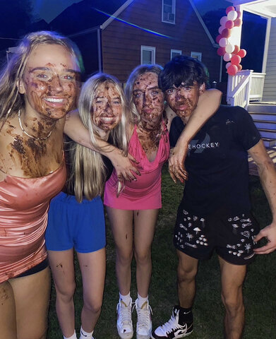 sily - threw cake at each other on barts bday party-