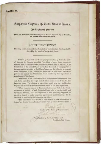 The 17th Amendment is Passed