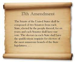 The 17th Amendment