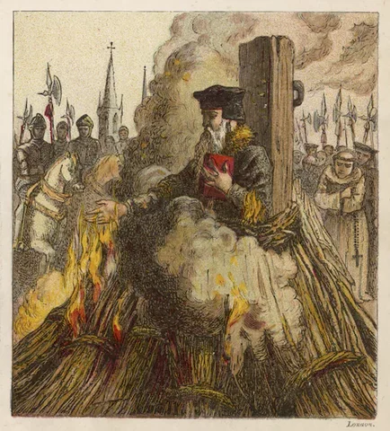 Mary Tudor Burns Thomas Cranmer At The Stake (Renaissance/Reformation)