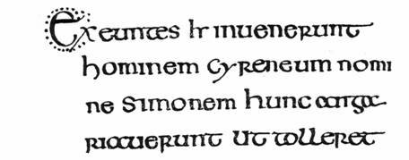 Incursión de la minúscula Humanista